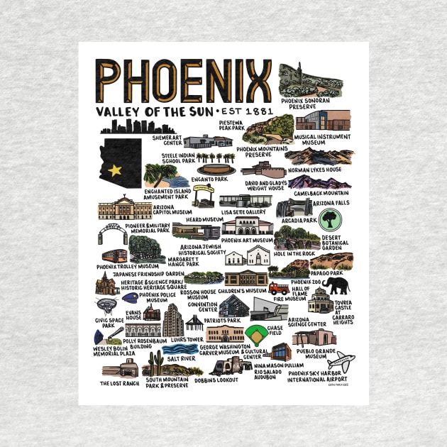 Phoenix Map by fiberandgloss